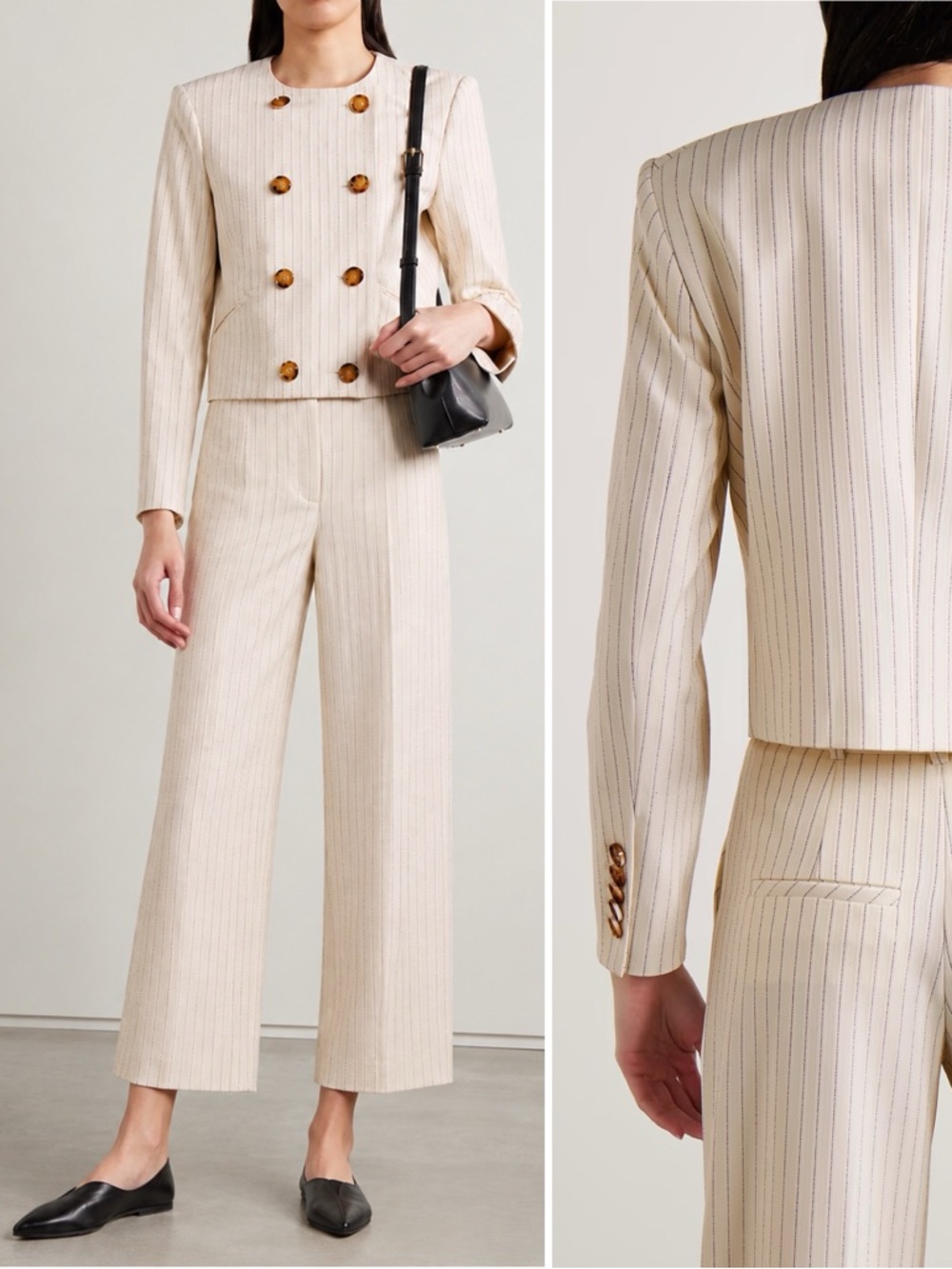 VERONICA BEARD Pantsuit Suit Winslow Blazer Jacket Dova Straight Leg Pants \\ 4